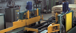 Universal line for pallets piling
