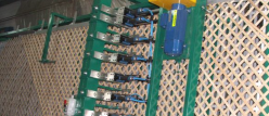 Nailing machine for production of garden fences